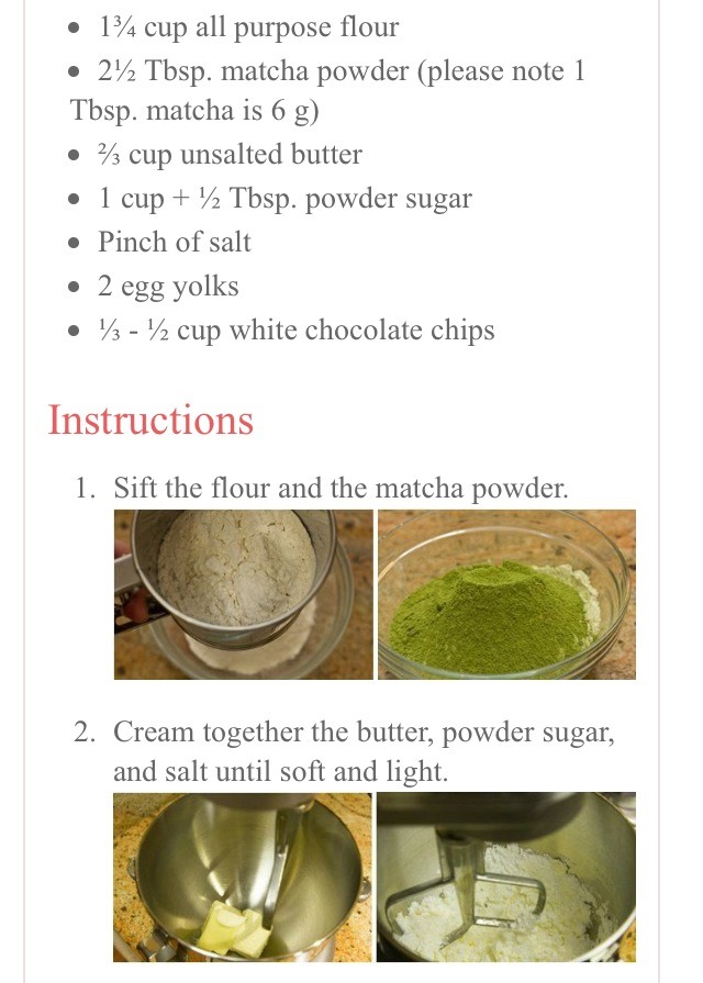 Green Tea And White Chocolate Cookies 