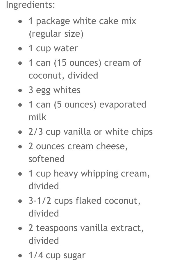 White Chocolate Coconut Cake