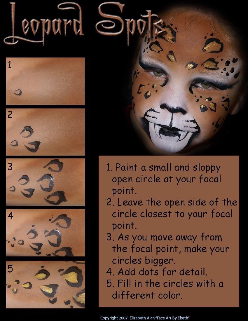 Tigers And Leopards. Face Painting Tutorial For Halloween.