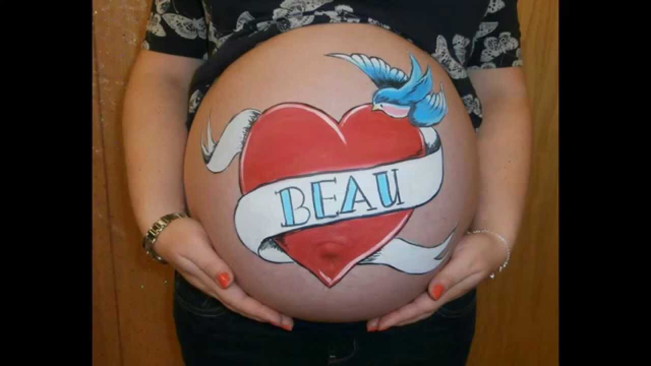 Face And Body Painting: Baby Bump. 