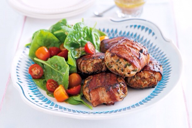 Bacon and herb chicken rissoles