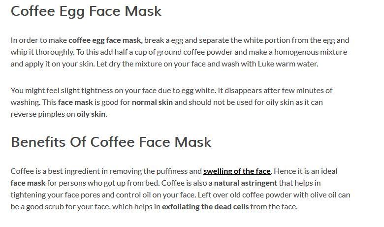 Magical Coffee Face Mask