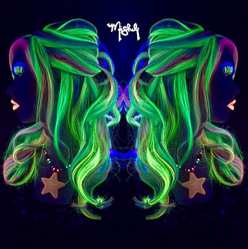Glow-In-The-Dark Hair/ Blacklight Hair Trend