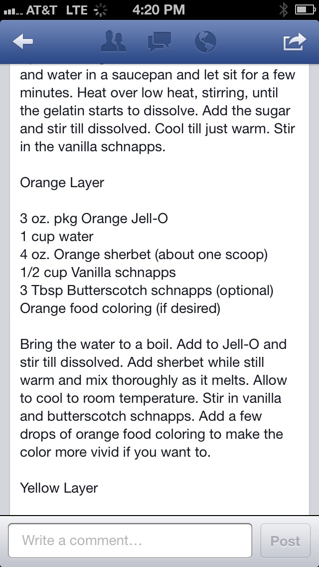 Candy Corn Jello Shots