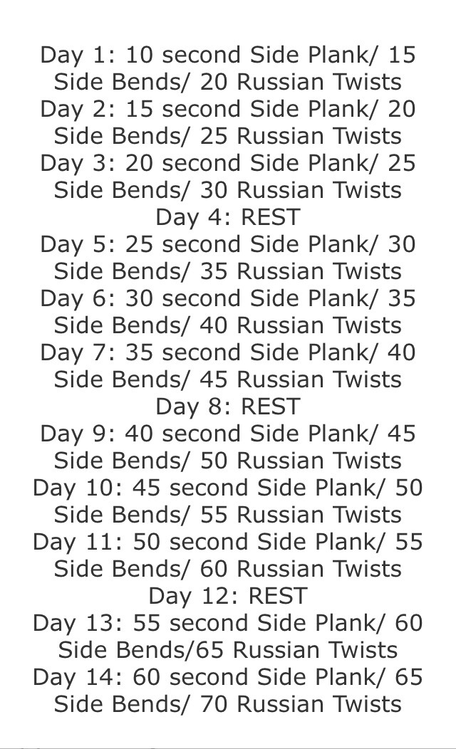 Very detailed 2 Week Workout With 3 Moves To Blast Your Love Handles With Full Instructions 👍😎