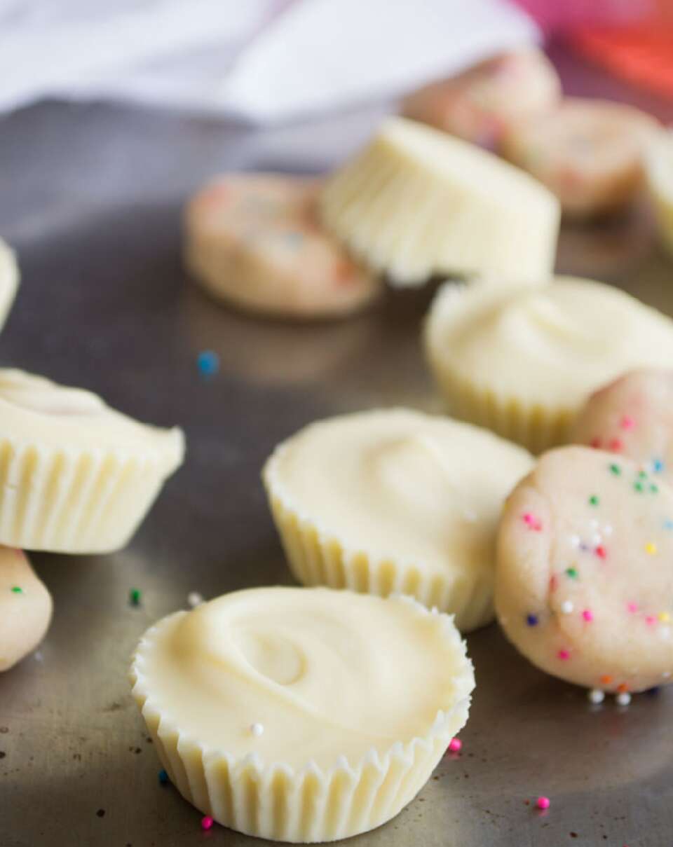White Chocolate Cake Batter Cups!!!