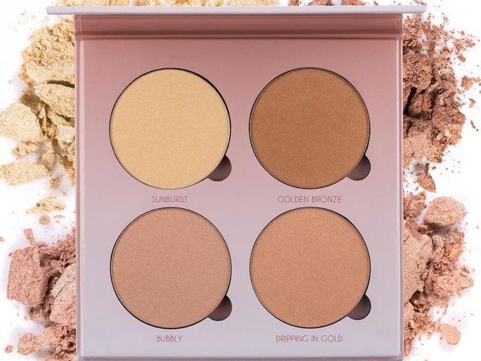 After you finish your makeup and apply concealer and powder , the next step to a luminous glow is a high lighter! My favorite is the Anastasia glow kit