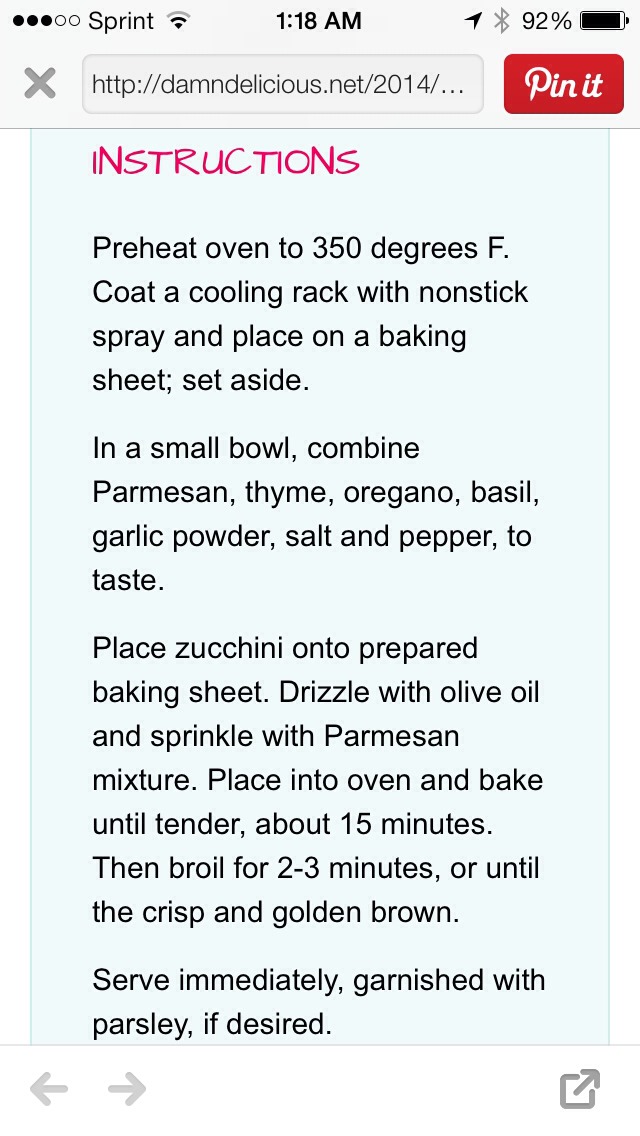 Baked Parmesan Zucchini