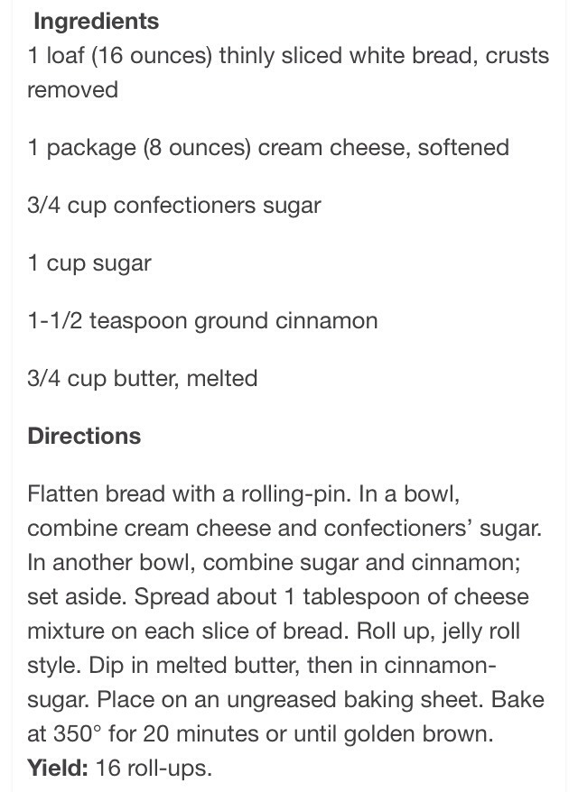 💥 Cinnamon Creme Cheese Roll-ups💥😋