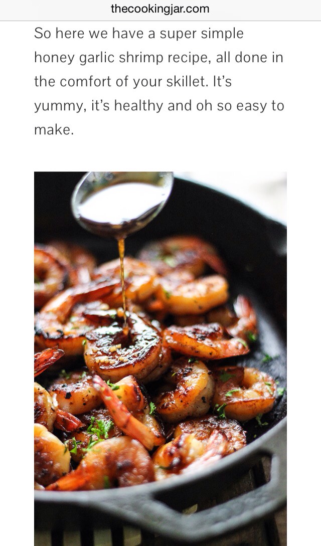 Honey Garlic Shrimp Skillet! 🍤
