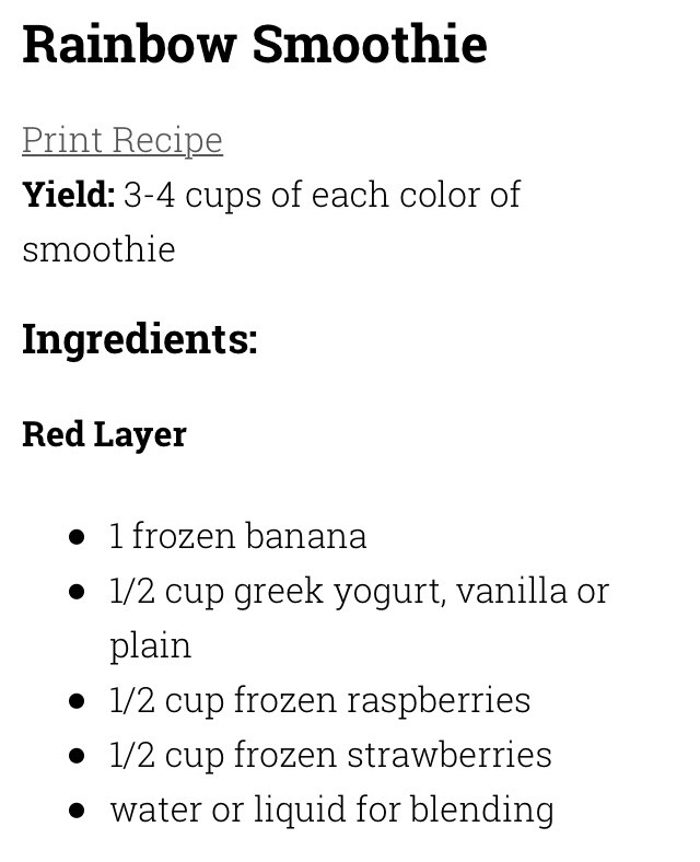  🍇🍓🍋Rainbow Smoothie🍉🍍🍏