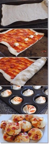 Rolled pizza bites