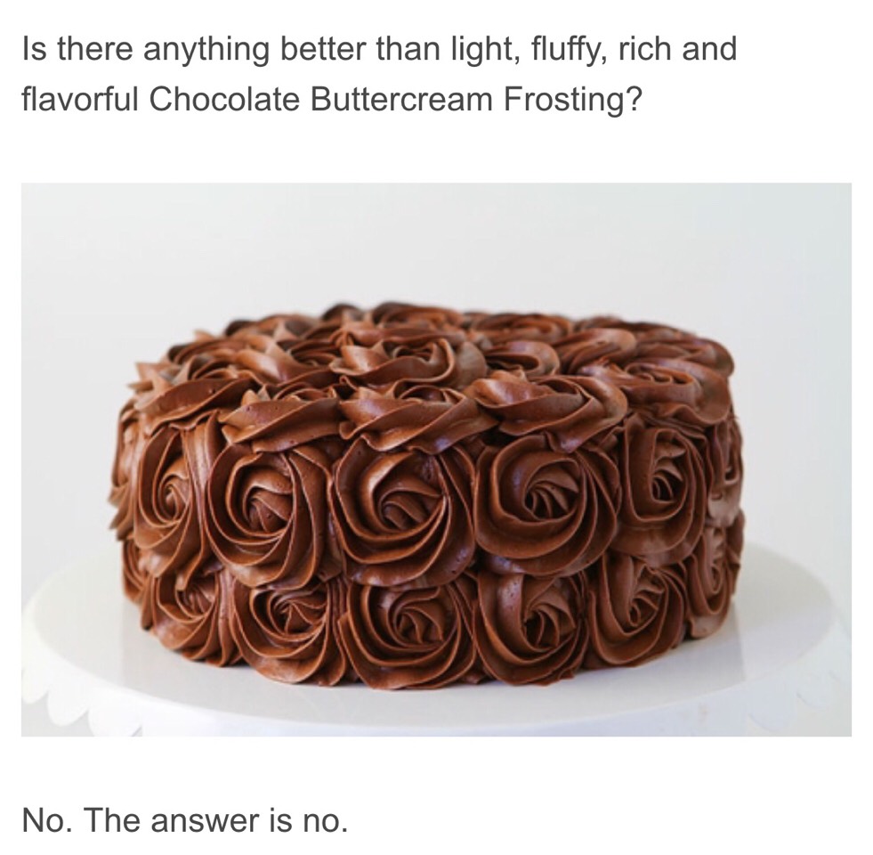 Whipped Chocolate Buttercream Frosting. 🎂