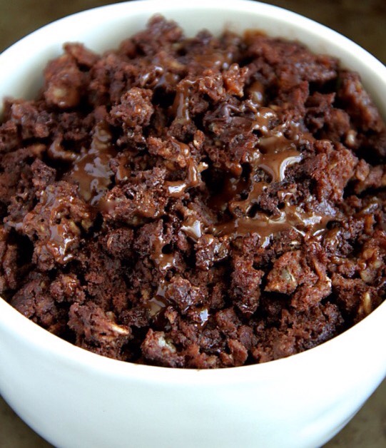 Brownie batter breakfast bake #yum #worthwakingupfor 