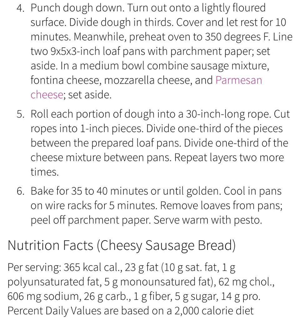Cheesy Sausage Bread. 😋 Yum. 