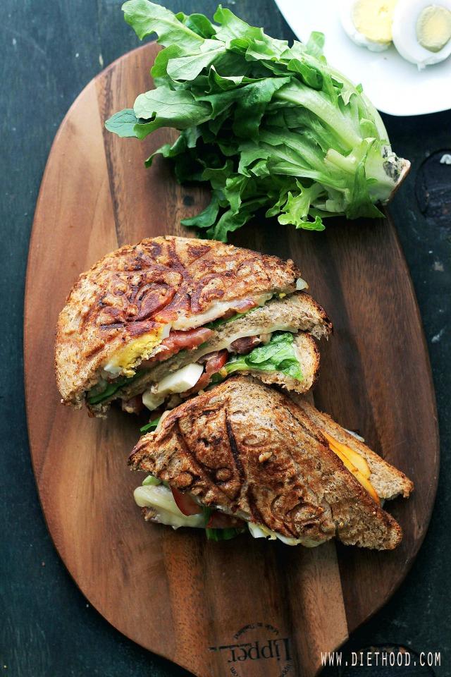 BLT With Egg Grilled Cheese Sandwich 
