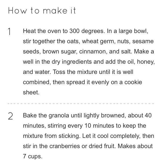 Homemade Granola