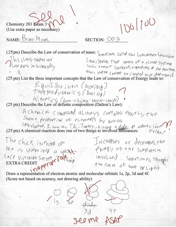 Funny Test Answers