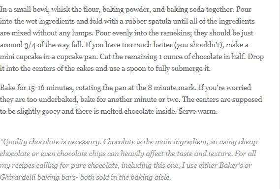 Chocolate Fudge Cakes For 2