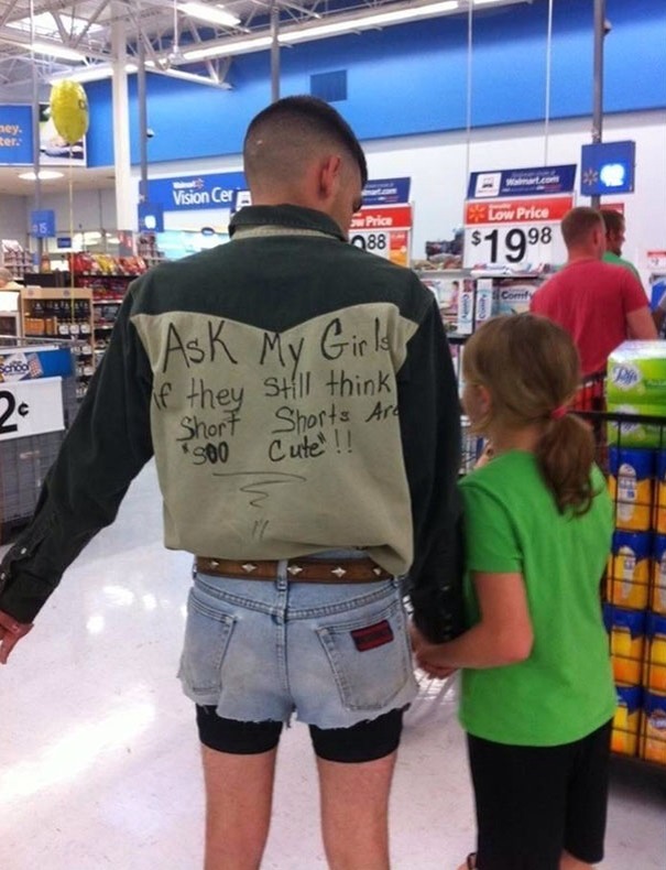 Yep , I would learn my lesson if my father were to wear this 😮