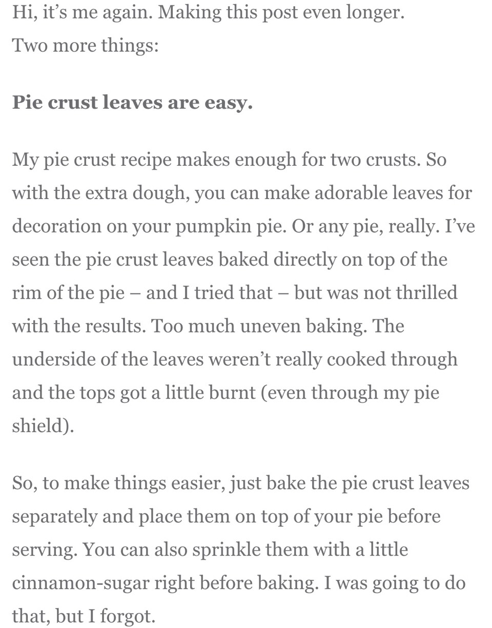❤️The Great Pumpkin Pie Recipe!!❤️