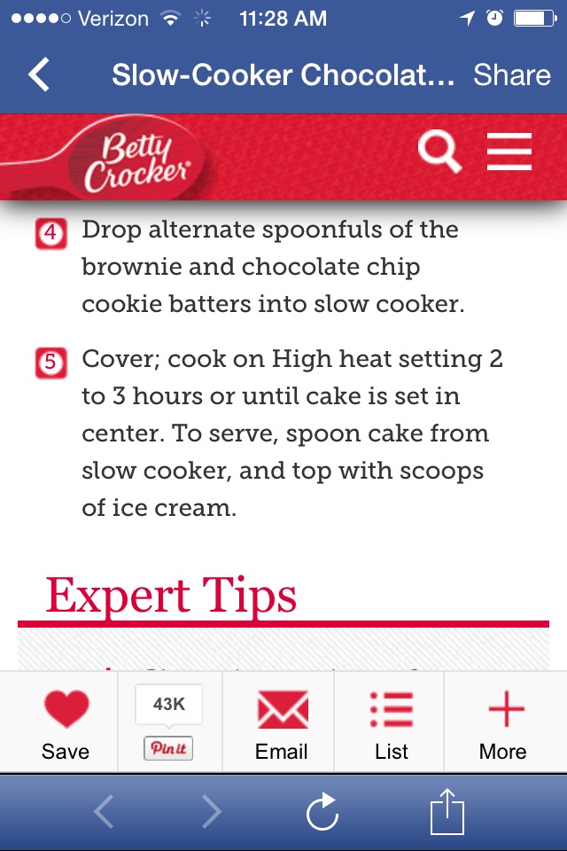 Slow Cooker Chocolate-Chip Brownie Cake !