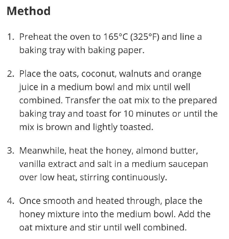 Homemade Granola Bar Recipe