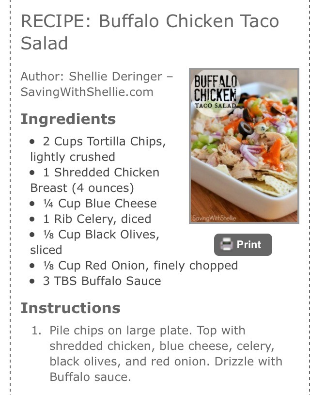 " Buffalo Chicken Taco Salad"👌