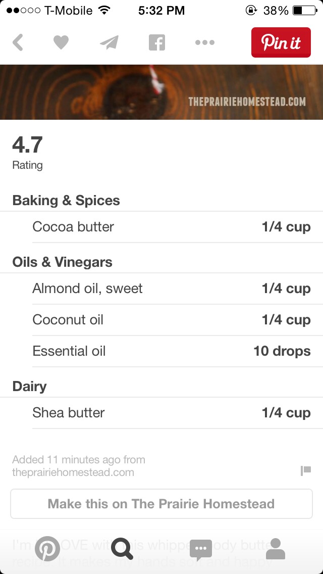 Whipped Body Butter Recipe!