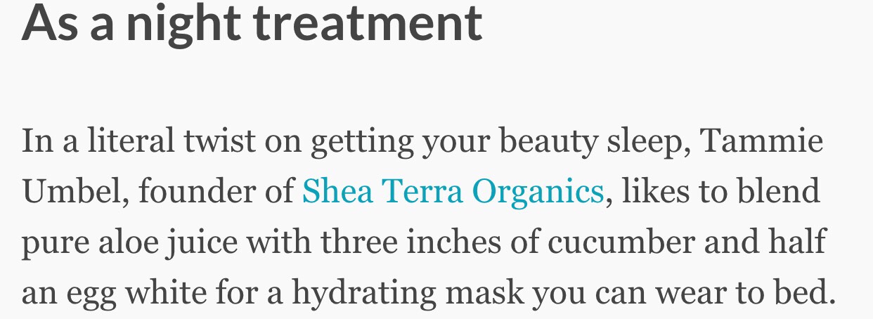 Beauty Uses Of Aloe Vera Gel