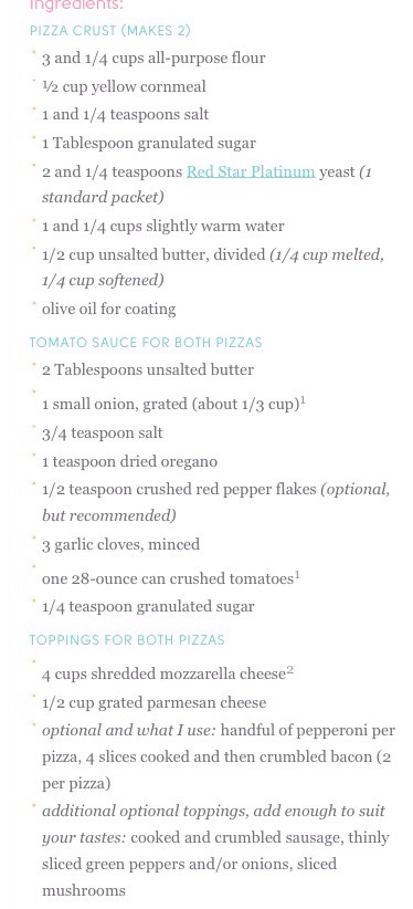 Chicago style deep dish pizza 