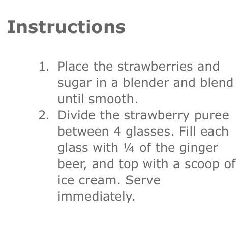 Strawberry, Ginger And Coconut Ice Cream Float