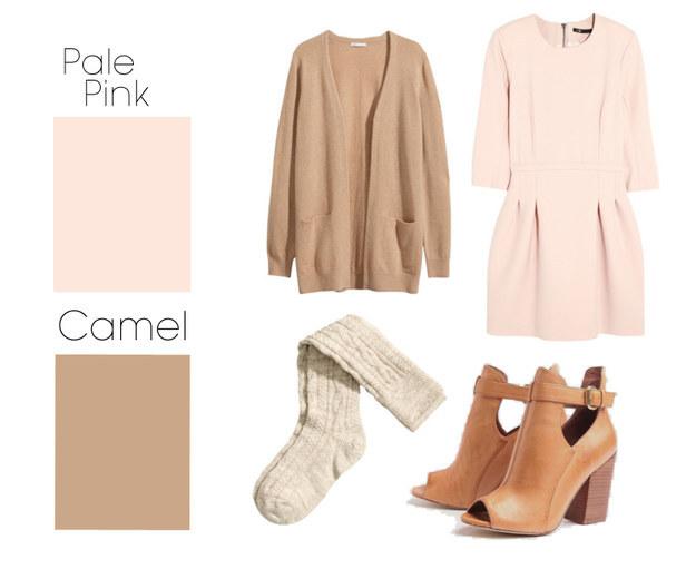 7. Pale Pink & Camel