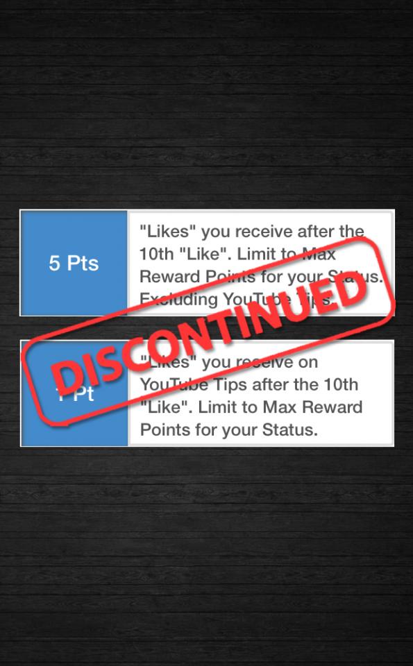 Points for Likes has been discontinued.
