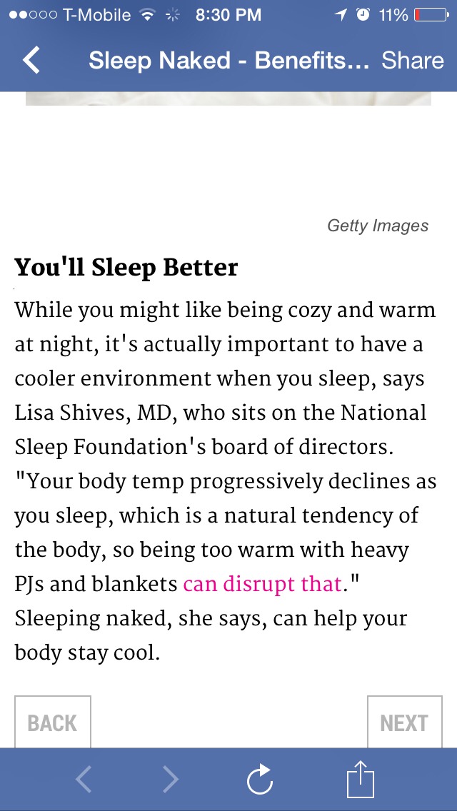 Reasons You Should Sleep Naked 😴
