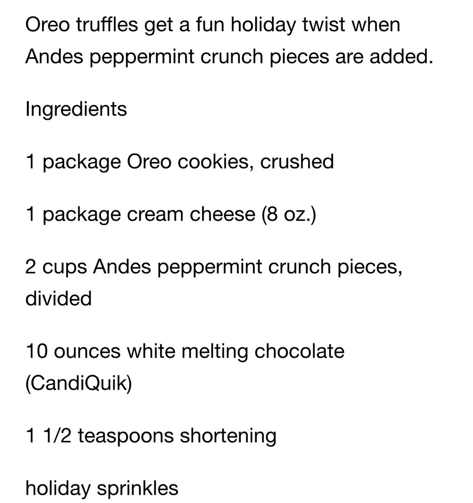 Peppermint Crunch Oreo Truffles.😋🎄