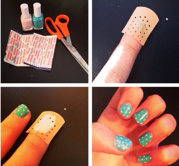 
This is a fast way to achieve fun and quirky polka dotty nails.