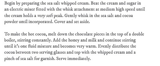 Sea Salted Whipped Cream Topped Hot Chocolate