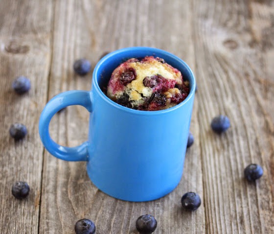 Instant blueberry muffin