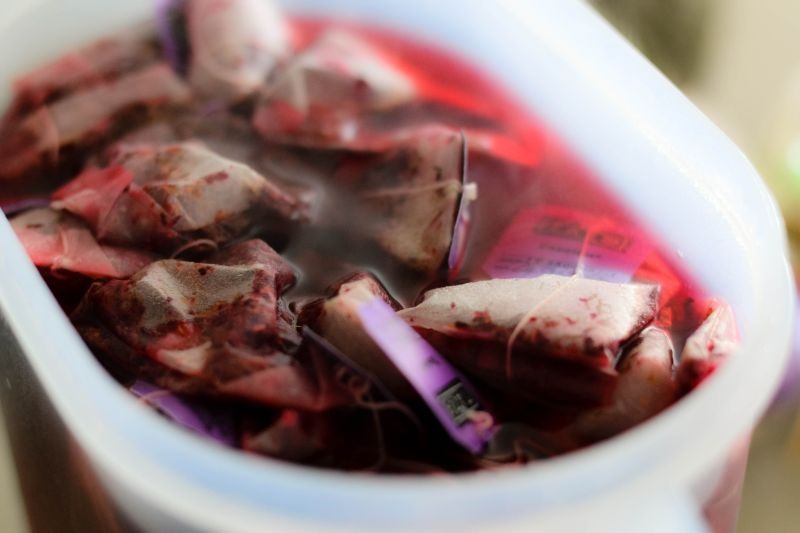 Once the water is boiled, pour it over your tea bags and let it steep for 7-10 minutes. The longer it steeps, the stronger the flavour.