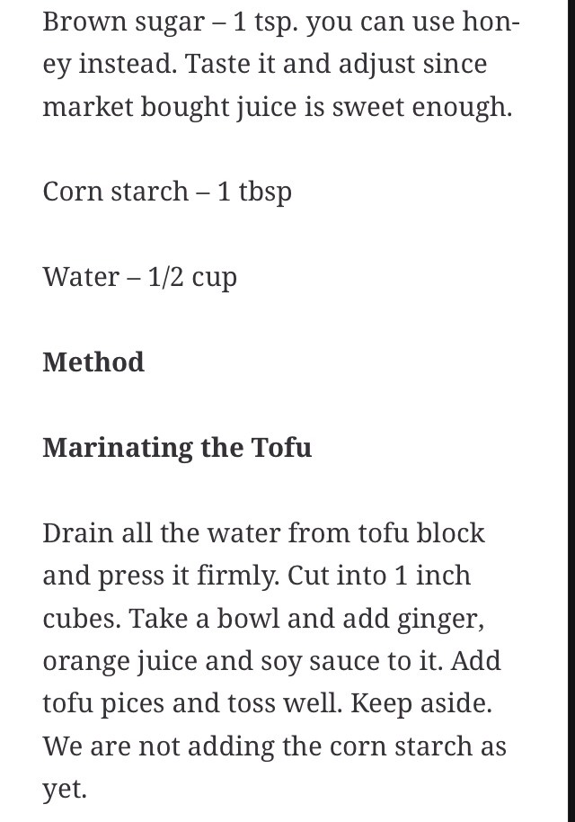 Tofu/paneer In Orange Ginger Sauce!! Yummy Vegetarian Recipe 😋😋 