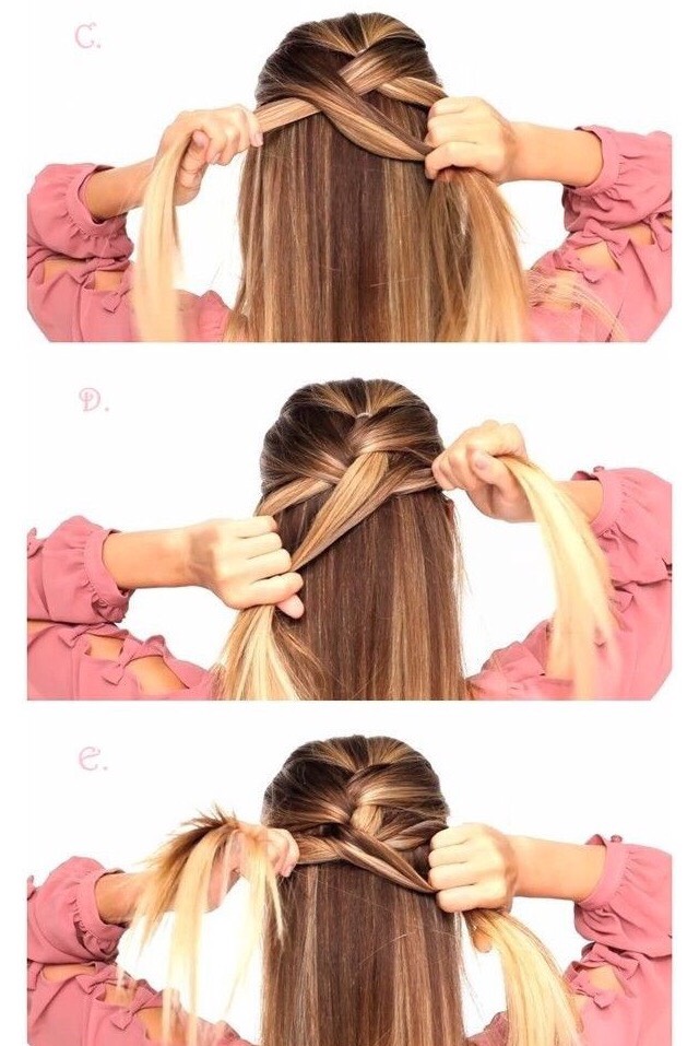 Easy DIY cheat french braid
