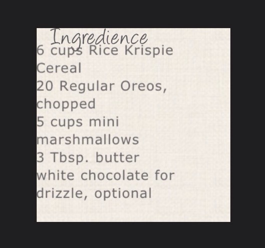 Oreo Rice Krispy Treats
