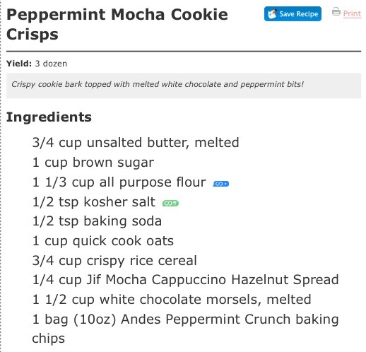 Peppermint Mocha Cookie Crisps