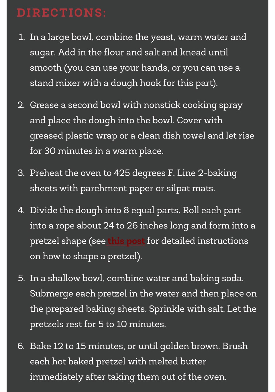 Easy Homemade Soft Pretzels.  