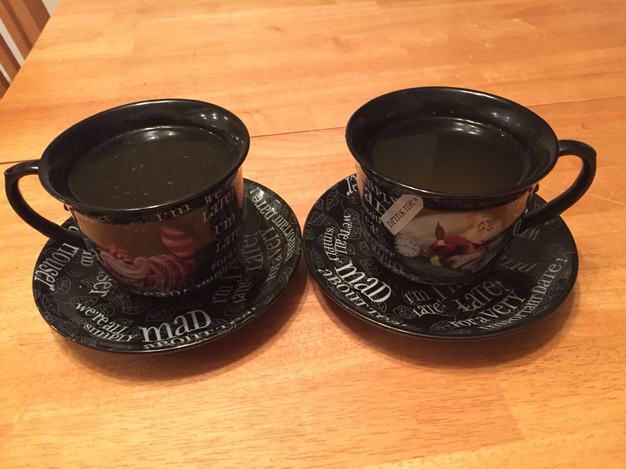 One cup is citrus ginger tea and one is peppermint both of them were delicious. I love how you don't need a teabag you just put it in stir and done. You also don't need sugar since its already in the tea drop. These would be perfect for on the go :).