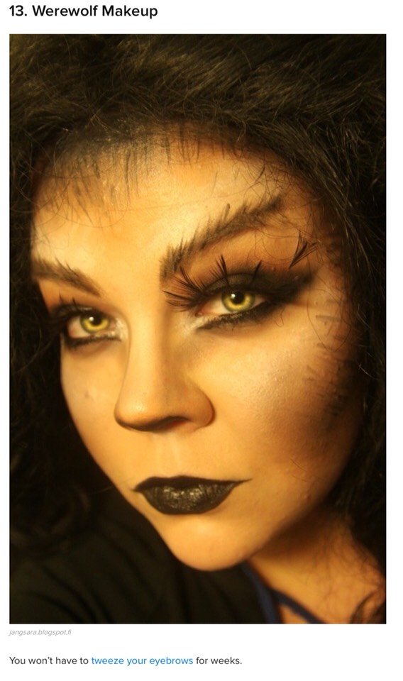 21 Incredibly Creepy Halloween Hair & Makeup Ideas! #HalloweenTip