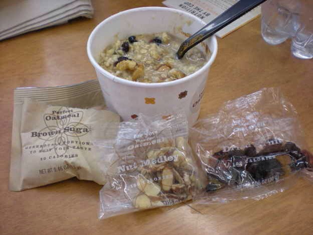 "Try their oatmeal with a couple pumps of cinnamon dolce in it. Mmmmm."