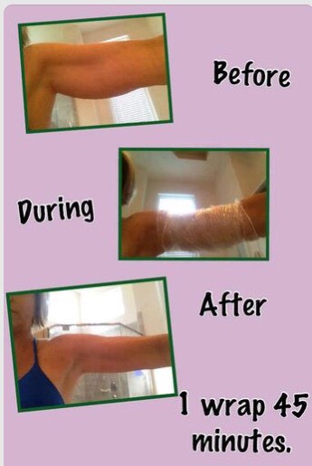 Good for any body part from arms, legs, stomach. 
There is  even special facial wraps to tighten you face and neck!