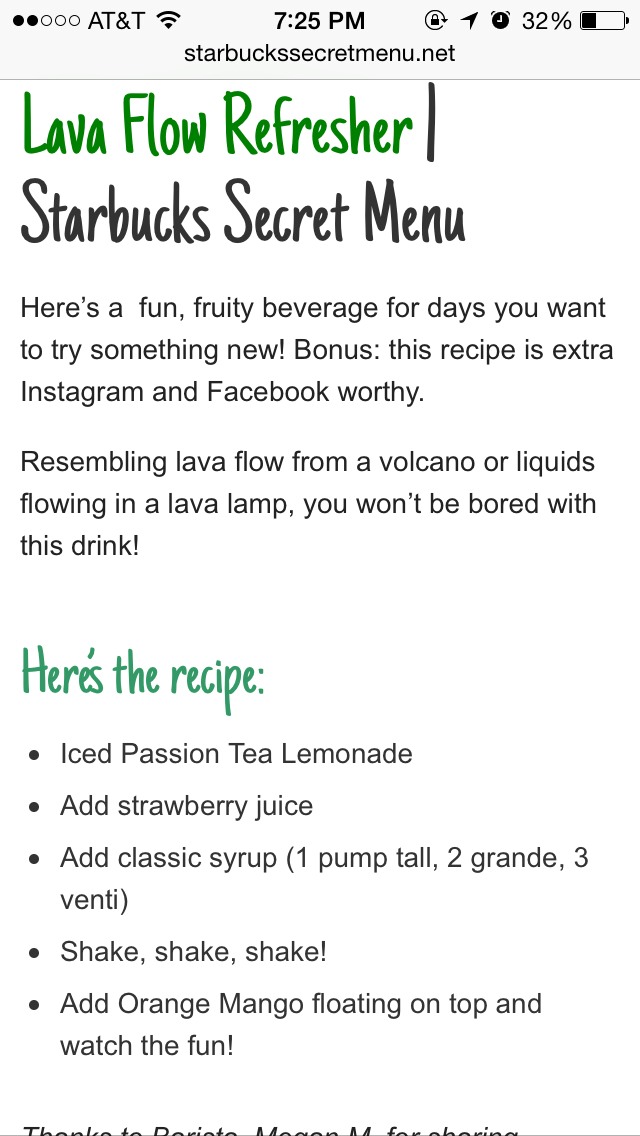 Starbuck Secret Menu Pt. 2